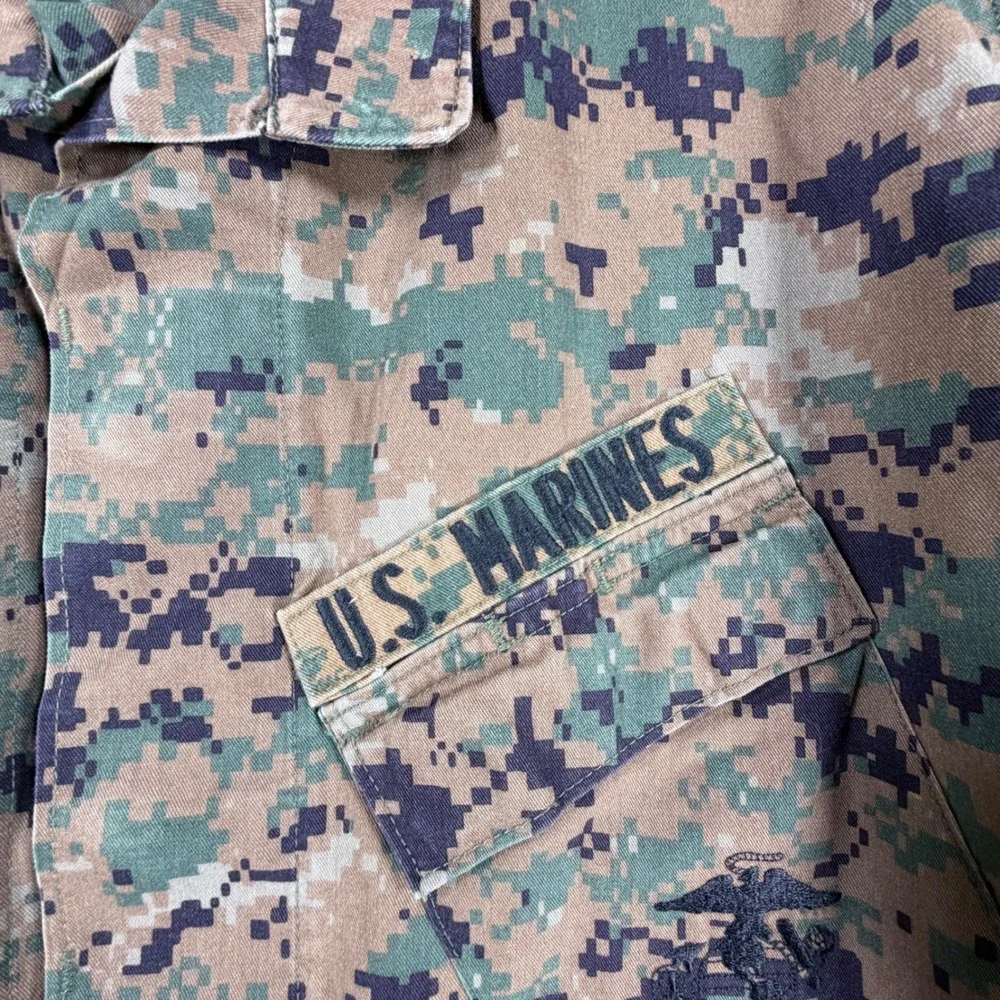 USMC MCCUU Woodland MARPAT Camo Digital Combat Uniform Blouse Jacket Small Reg
